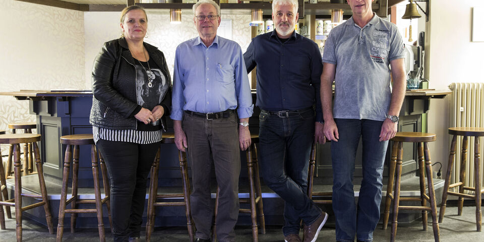 Marian van den Broek, Hans Rooijmans, Ad van Rooij en Leon van de Vorstenbosch (vlnr).