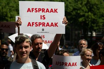 Demonstratie van United Expats of the Netherlands. Foto | Lingaraj Bharamagoudar