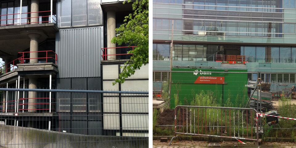 De aansluitpunten voor de nieuwe loopbrug tussen Gemini en Flux.