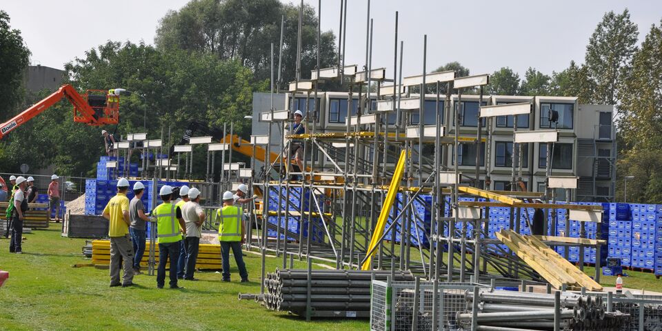 De bouw is gestart. Foto | Bart van Overbeeke