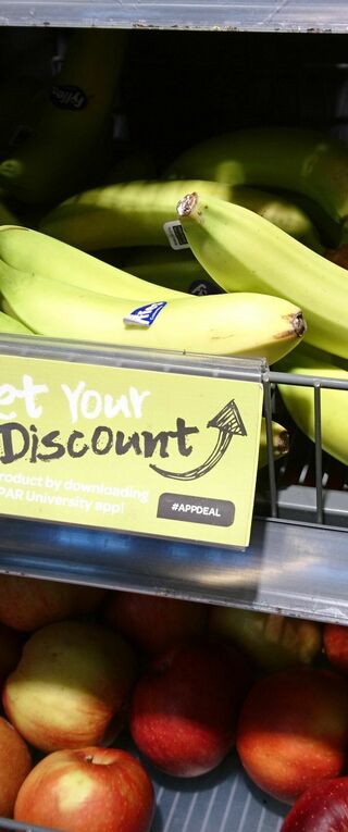 Bananen in de Spar op de TU/e-campus. Foto | Tom Jeltes