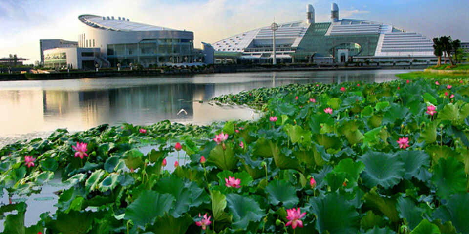 Artist impression van de designcampus in Zhejiang.