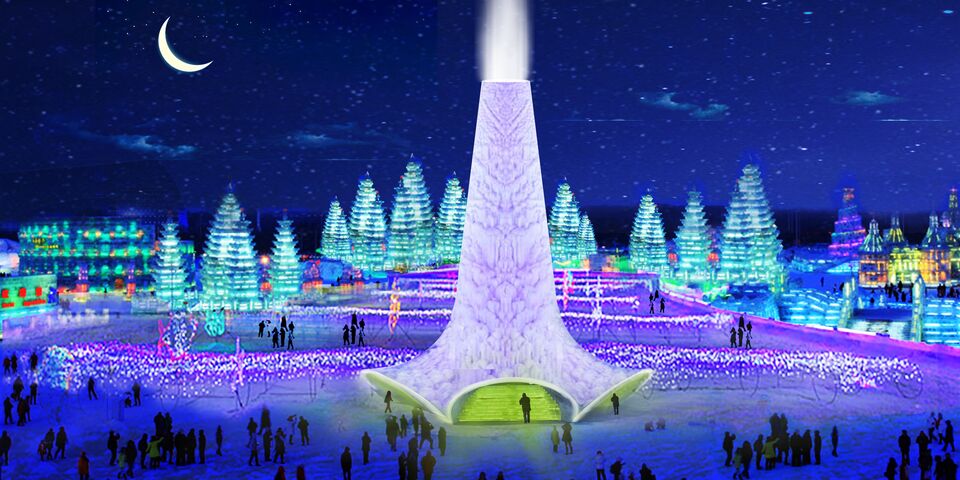 Artist impression van de Flamenco Ice Tower.